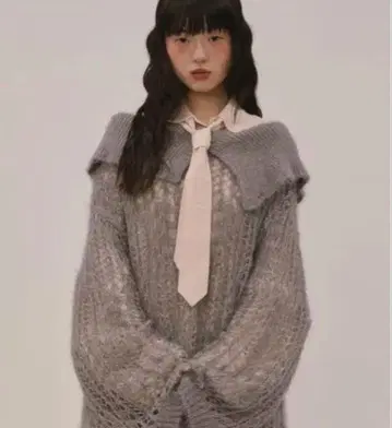 완판템 loin nuit 시어 컬러 니트 그레이