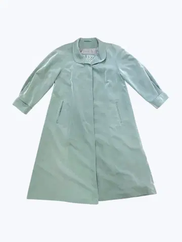 민트 그린 롱 코트 폴리에스테르