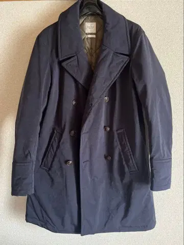 새상품급 M.I.D.A 미다 나일론 다운 더블 코트 네이비 50