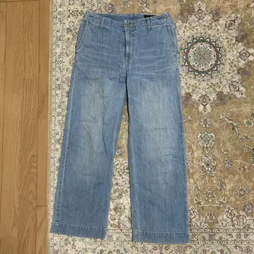 URBAN RESEARCH DOORS 와이드 팬츠 라이트 블루