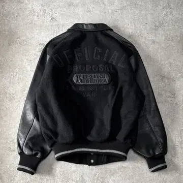 컨디션 최상 VAN 바시티 자켓 소매 가죽 가죽 자켓 XL 상당