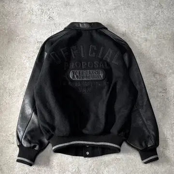 컨디션 최상 VAN 바시티 자켓 소매 가죽 가죽 자켓 XL 상당