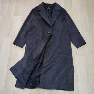 23구 롱 울 코트 백 벨트 새상품급 그레이 빅 사이즈 3L 상당