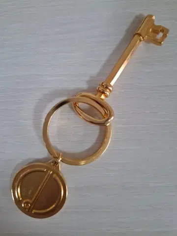 골드 키 모양 키링 dunhill풍