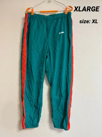 XLARGE 트랙 팬츠 XL 사이즈 그린/오렌지