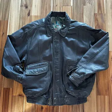 A2 블랙 가죽 블루종 XL