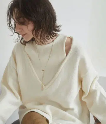 새상품, 미사용 ANGIE 페이크 레이어드 니트