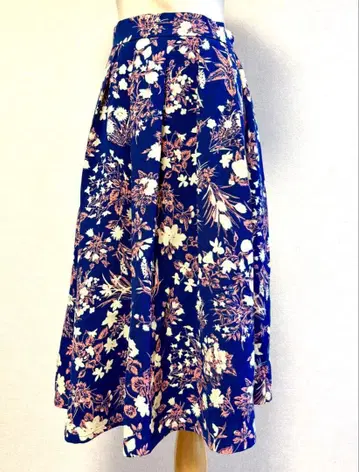 Miss Patina 플라워 프린트 플레어 스커트