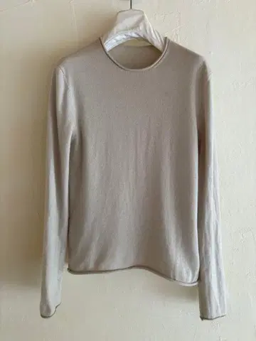 LABEL UNDER CONSTRUCTION 캐시미어 실크 니트 화이트