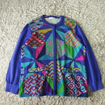 [ 새상품급 XL ] LEONARD 레오나르 가디언 올 패턴 블루 니트