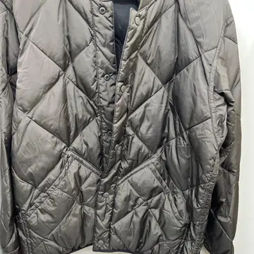 다크 그레이 퀼팅 자켓 유니클로 리버서블 L