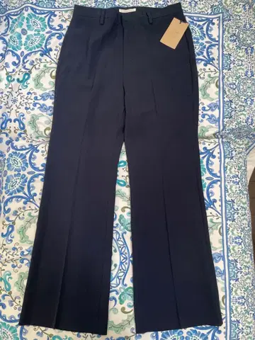 플라주 Plage 미사용 드라이 플레어 팬츠 네이비 38