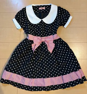 Ank Rouge 도트 무늬 반팔 원피스