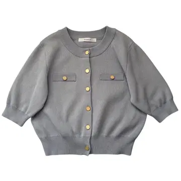 리랜드트루 금장 버튼 니트 자켓