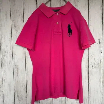 랄프 로렌 피케 셔츠 M 핑크 빅 포니