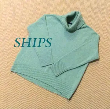 쉽스 SHIPS 캐시미어 혼방 터틀넥 니트 그린
