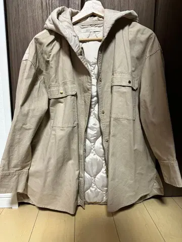 Jena 후드 부착 자켓 베이지