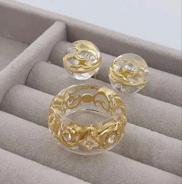 스타 주얼리 아쿠아 시리즈 크리스탈 반지&귀걸이 SV925 9호