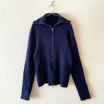 [라비앙제] 리브 니트 더블 지퍼 풀 집업 긴팔 빅 사이즈 LL