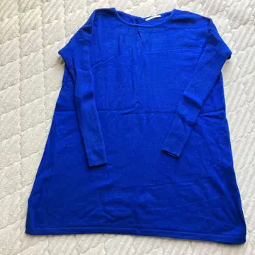 GALLARDAGALANTE 파랑 긴팔 캐시미어 니트 튜닉 M