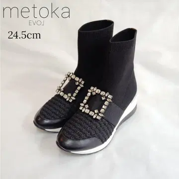 새상품 EVOL metoka 비쥬 숏부츠 블랙 L 24.5