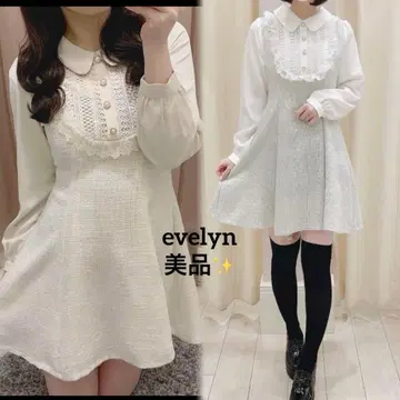 새상품급 에블린 트위드 라인 원피스 evelyn 리즈리사 양산 지뢰 S