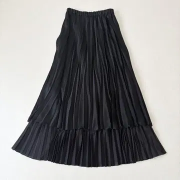 UN3D. () 오리가미 플리츠 스커트 블랙 38
