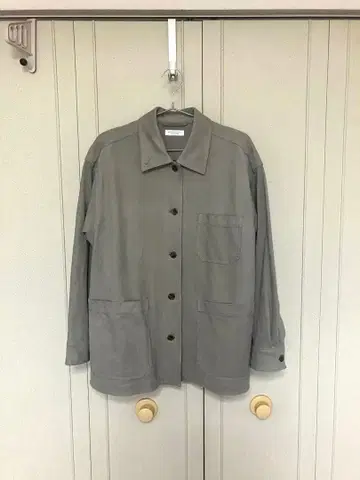 페이크 스웨이드 빅 셔츠