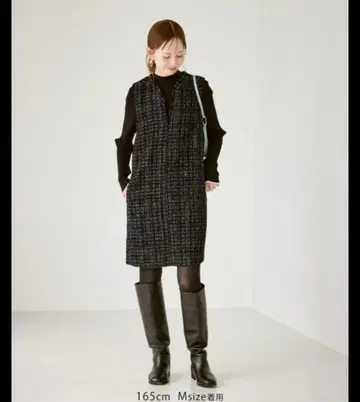 로페피크닉 트위드 미니 원피스