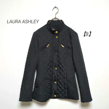 새상품급 LAURA ASHLEY [8] 퀼팅 자켓 골드 버튼 블랙