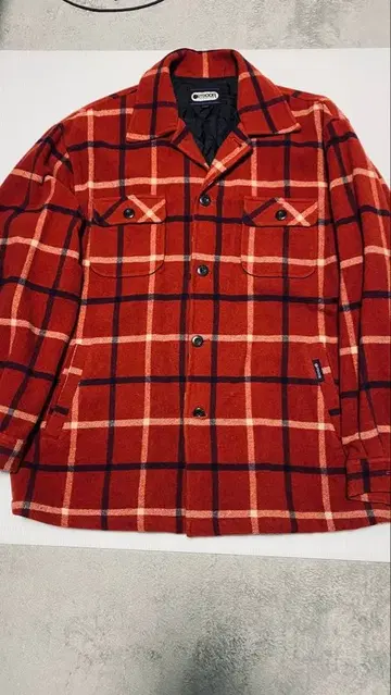 OUTDOOR 체크 무늬 자켓