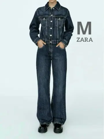 ZARA 데님 점프수트 M 미사용 새상품