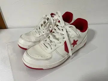23.5cm Converse 화이트/레드 스니커즈
