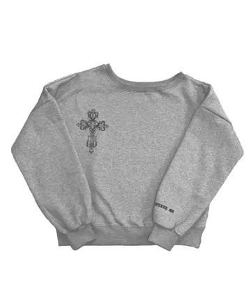 THEAIRTOWN 크로스 스웨트 맨투맨 오프숄더 Y2K