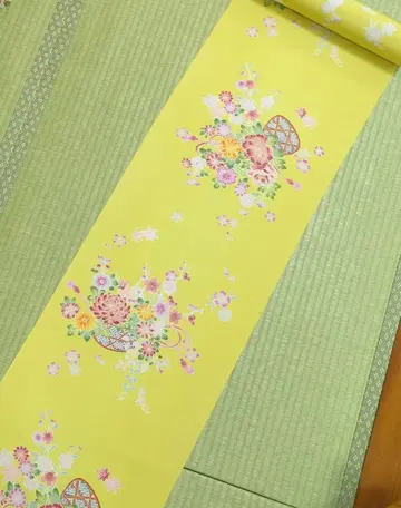 새상품 유젠 순수 실크 옷감 49