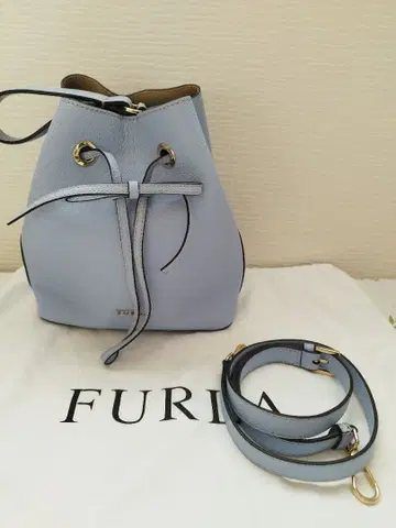 FURLA 복조리형 리본 백 블루