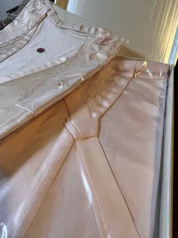 코노미 일본 의류 순수 실크 내의 라이트 핑크