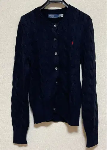 네이비 케이블 니트 가디건