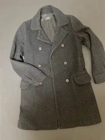 A.P.C. 그레이 더블 브레스트 코트 XS