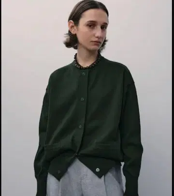 하이 트위스트 니트 블루종 스터닝 루어