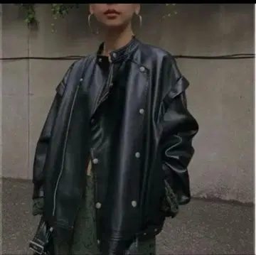 AMERI RETRO FAKE LEATHER JACKET