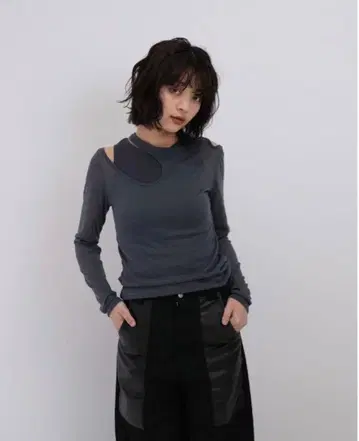 Enewd nina 레이어드 상의 블랙