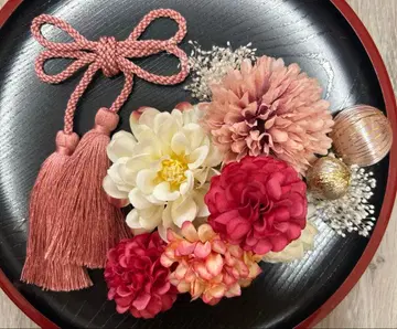 성인식 일본 의류 후리소데 시치고산 사전 촬영 머리 장식