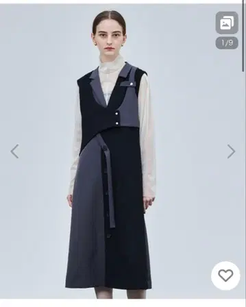 UNITED TOKYO 콤비 원피스 FREE 블랙