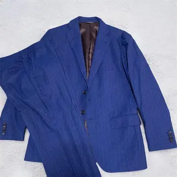 파랑 스트라이프 비즈니스 정장