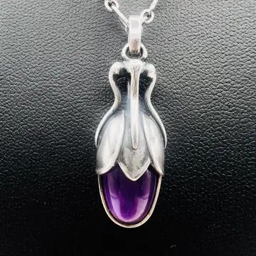 새상품급 조지 젠슨 자수정 2003 헤리티지 목걸이