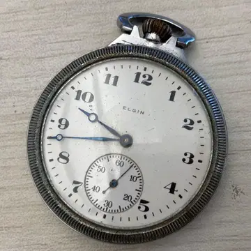 작동 미확인 엘진 밀리터리 회중시계 스몰 세컨드