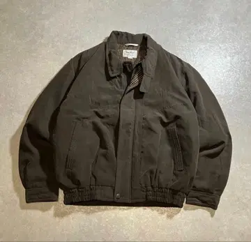 00s archive 충전솜 블루종 자켓 다크 브라운 짧은 기장 y2k