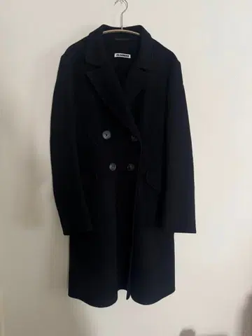 [ 새상품급 ] 질 샌더 캐시미어 울 롱 코트 블랙 36