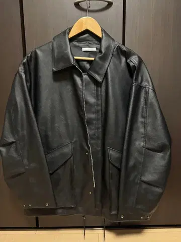 WYM 블랙 가죽 자켓